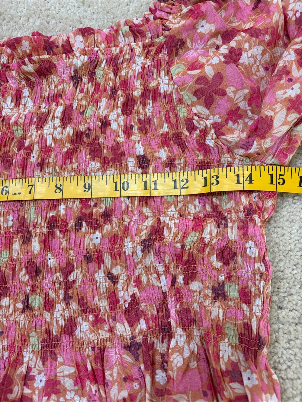 Nanette Lepore Floral Smocked Square-Neck Top - Pink - Picture 5 of 11